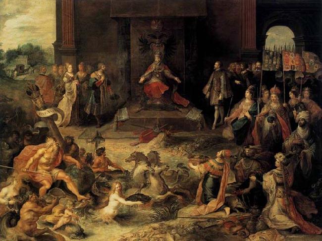 Francken, Frans II Allegory on the Abdication of Emperor Charles V in Brussels 25 October 1555 Germany oil painting art